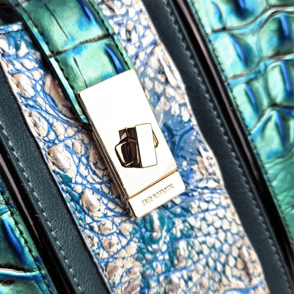 BRAHMIN Shira Peacock Shimmer Bucket Bag - Picture 7 of 12